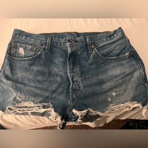 Levi 501 Distressed Shorts